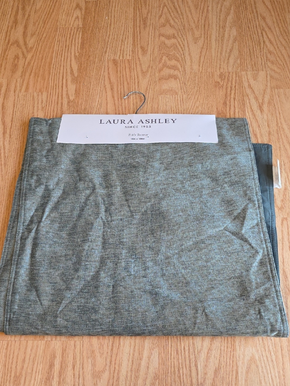 Laura Ashley Heathered Sage Green Table Runner